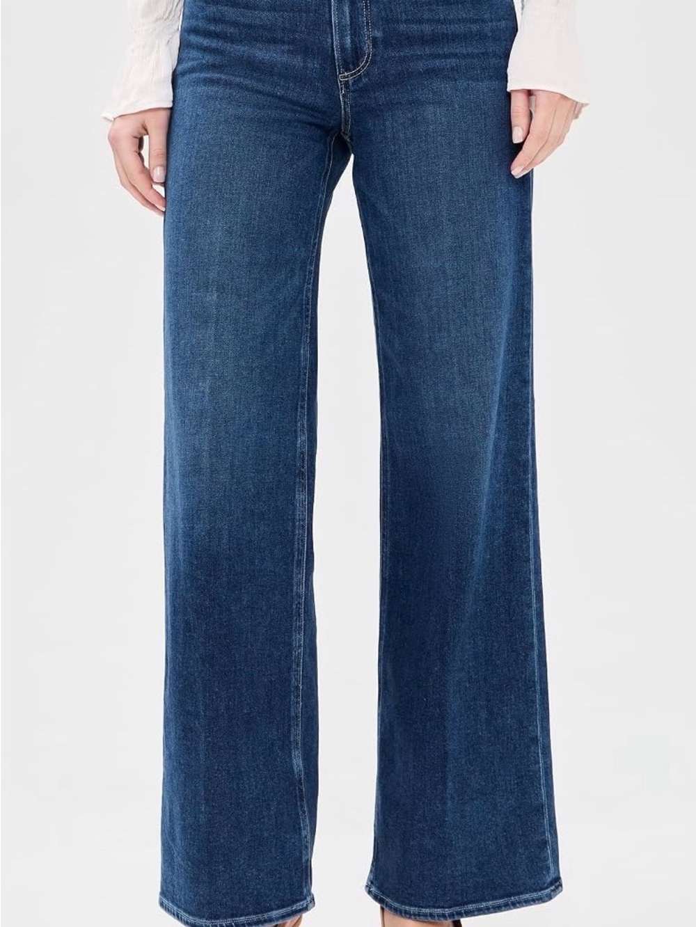 PAIGE Wide-Leg Jeans in Deep Indigo